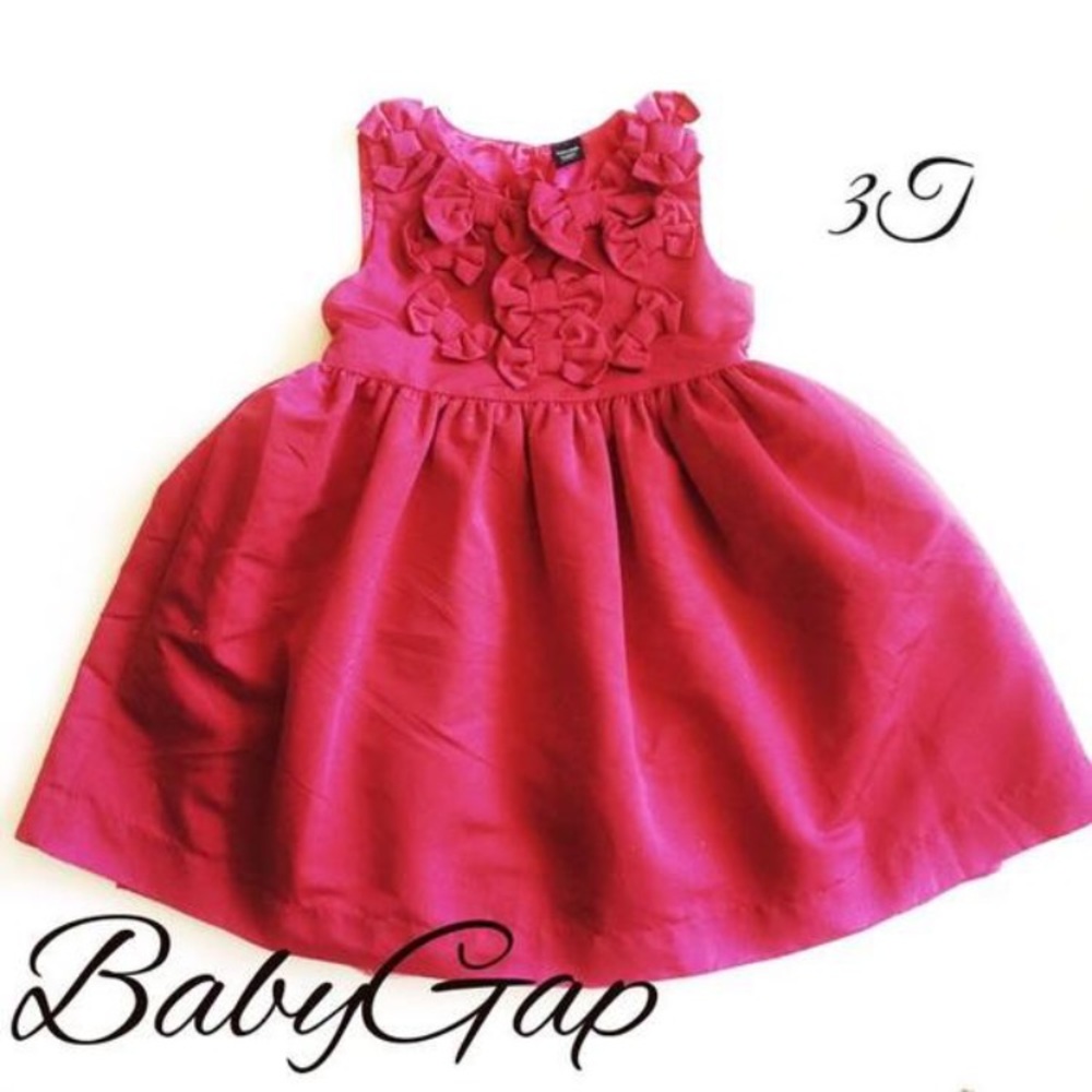 Size 3T• Baby Gap Satin Red Dress